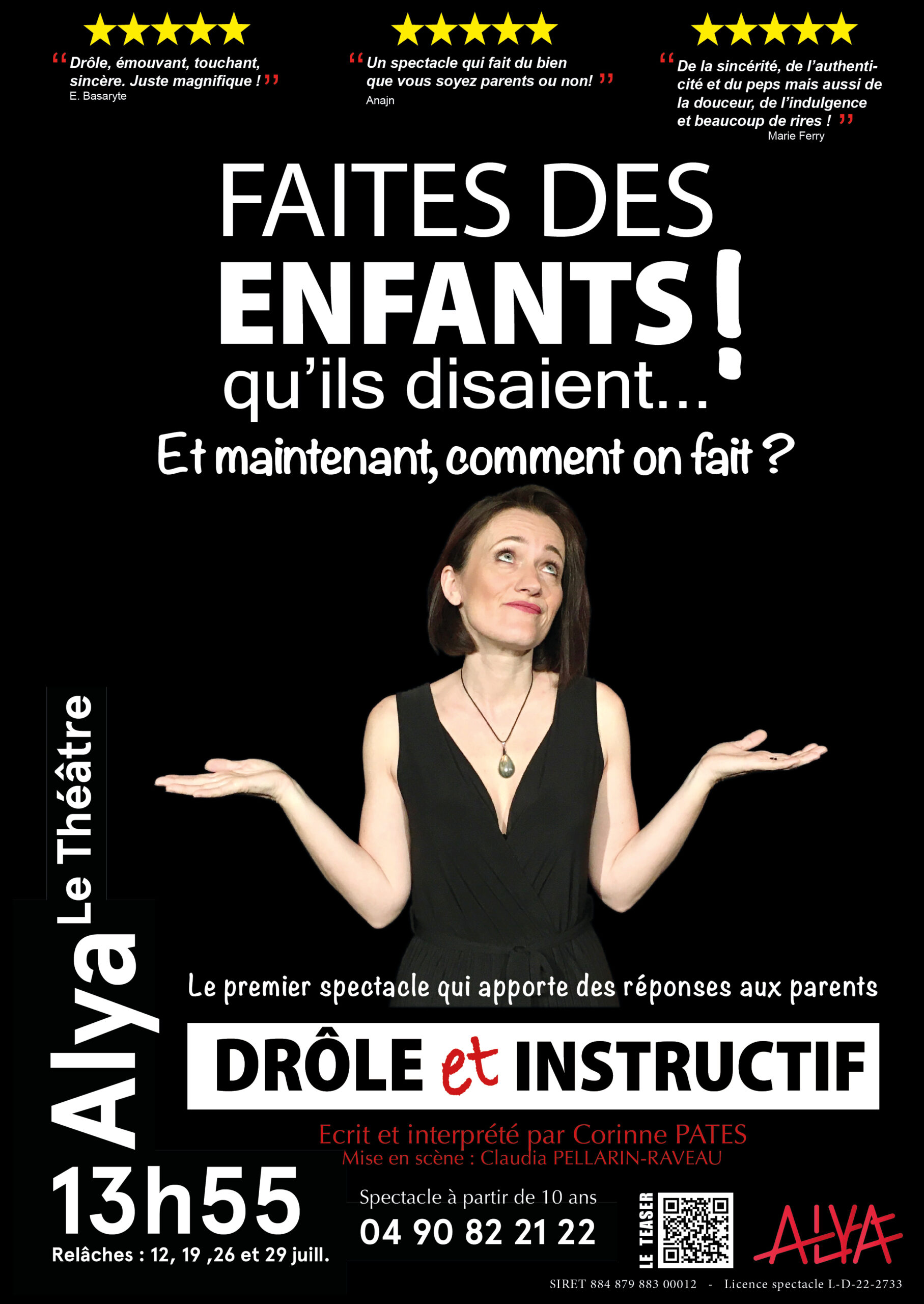 Affiche faites des enfants spectacle humour 2023