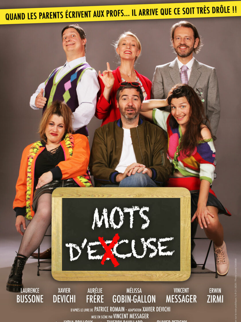 Mots d'excuse affiche de la pièce de théâtre