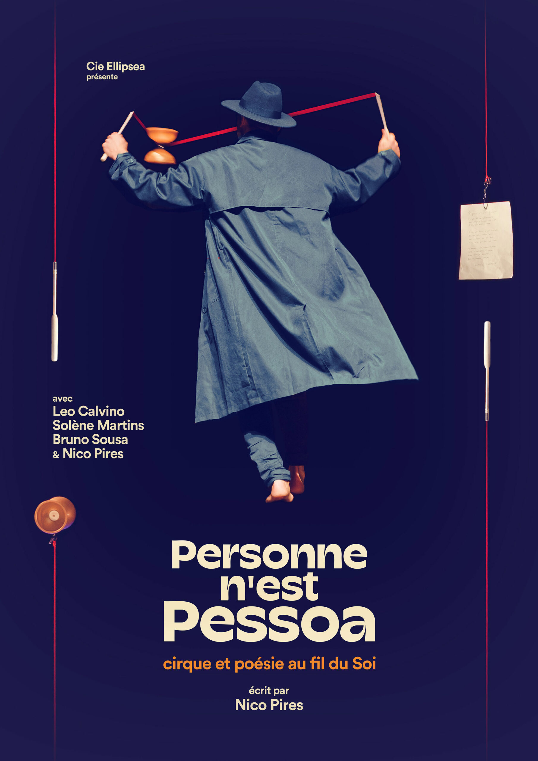 Affiche du spectacle de Nico Pires : Personne n'est Pessoa